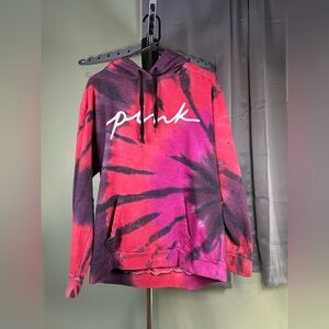 PINK Victoria's Secret Tie-Dye Hoodie - Pink and Black